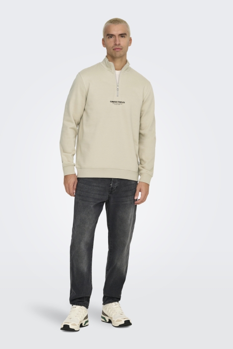 Only & Sons onscurated reg half zip sweat